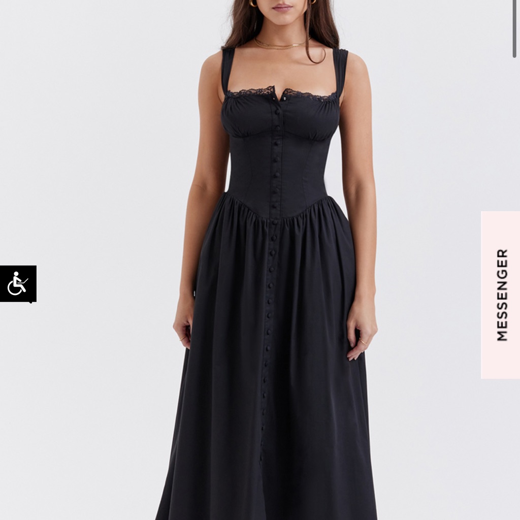House Of Cb Tatiana Midi Dress Black